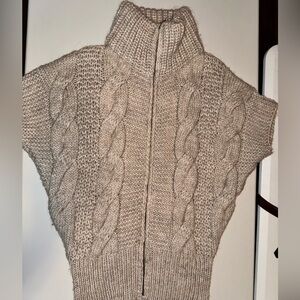 Cozy Cable Knit Turtleneck Sweater - Cream